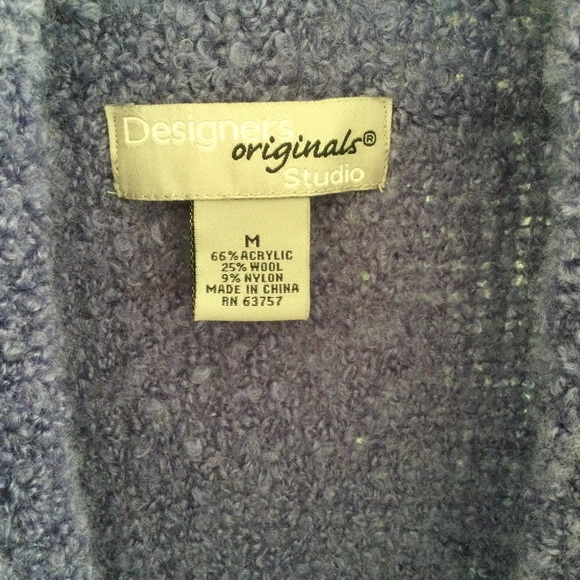Vintage Designers Originals Periwinkle Cardigan Sweater Jacket Size Medium - Picture 3 of 6